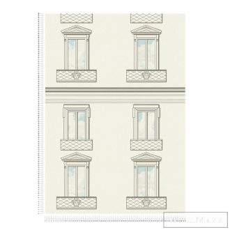   AS CREATION Versace 6 79132-3 krémszínű loggia grafikai tapéta