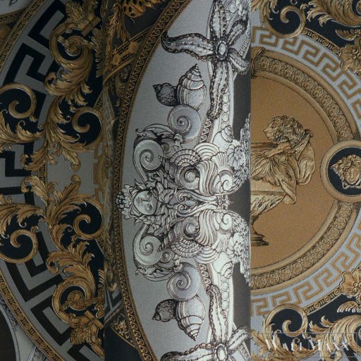 AS CREATION Versace 6 79136-4 ezüst ornamentika modern-elegáns tapéta