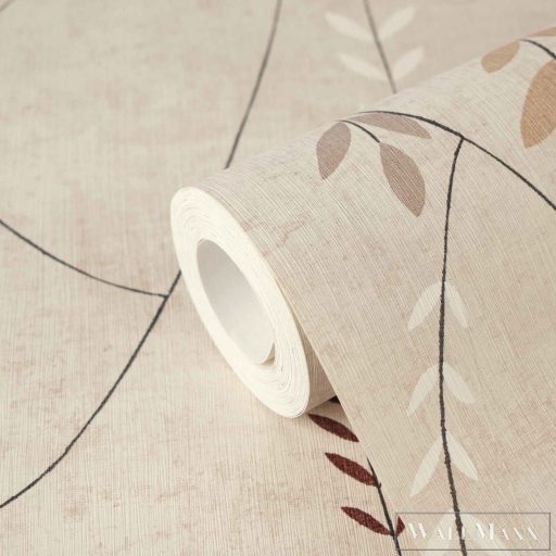 AS CREATION Nordic Feeling 79146-1 barna leveles klasszikus tapéta