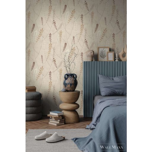 AS CREATION Nordic Feeling 79146-1 barna leveles klasszikus tapéta