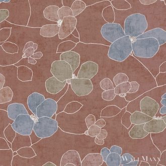   AS CREATION Nordic Feeling 79147-1 kék virág klasszikus tapéta