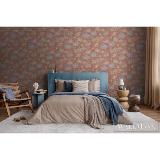 AS CREATION Nordic Feeling 79147-1 kék virág klasszikus tapéta