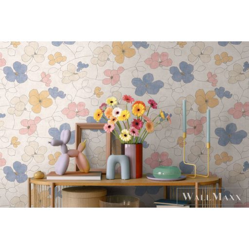 AS CREATION Nordic Feeling 79147-2 bézs virág klasszikus tapéta