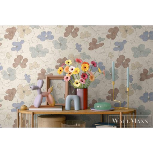 AS CREATION Nordic Feeling 79147-3 barna virág klasszikus tapéta