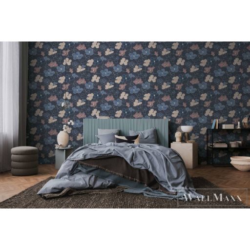 AS CREATION Nordic Feeling 79147-4 kék virág klasszikus tapéta