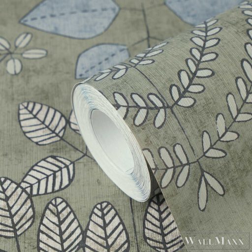 AS CREATION Nordic Feeling 79149-1 szürke leveles klasszikus tapéta