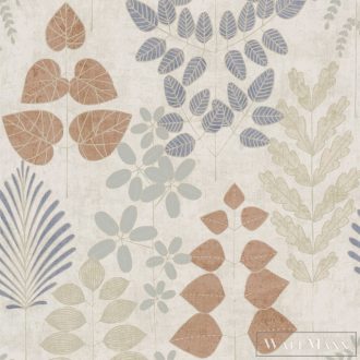   AS CREATION Nordic Feeling 79149-3 kék leveles klasszikus tapéta