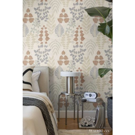 AS CREATION Nordic Feeling 79149-3 kék leveles klasszikus tapéta