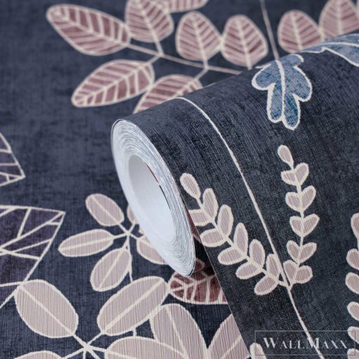 AS CREATION Nordic Feeling 79149-4 kék leveles klasszikus tapéta