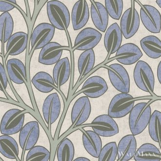   AS CREATION Nordic Feeling 79150-1 kék leveles klasszikus tapéta