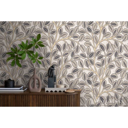 AS CREATION Nordic Feeling 79150-3 sárga leveles klasszikus tapéta