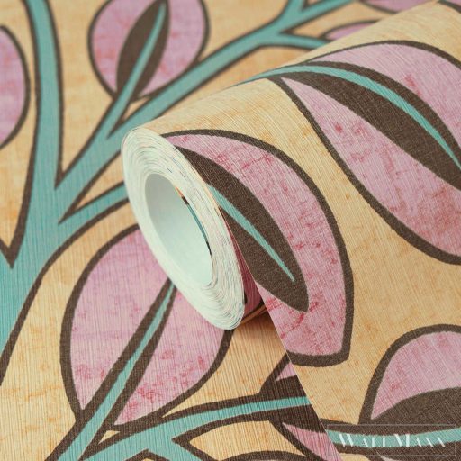 AS CREATION Nordic Feeling 79150-4 rózsaszín leveles klasszikus tapéta