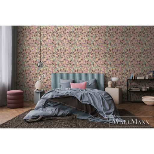 AS CREATION Nordic Feeling 79150-4 rózsaszín leveles klasszikus tapéta