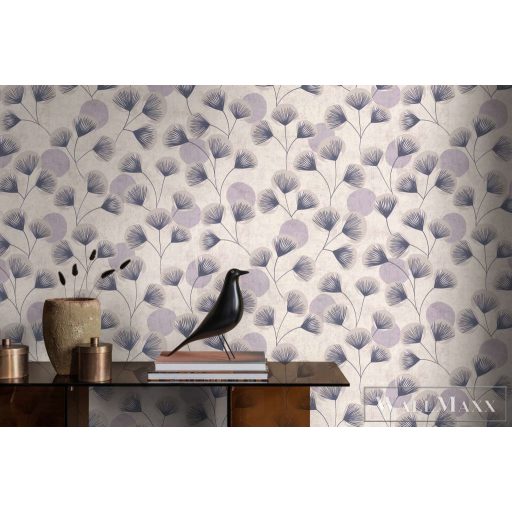 AS CREATION Nordic Feeling 79151-2 kék leveles klasszikus tapéta