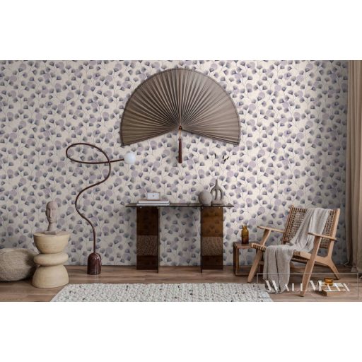 AS CREATION Nordic Feeling 79151-2 kék leveles klasszikus tapéta