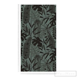   AS CREATION Cuba 2 79164-4 zöld leveles modern-elegáns tapéta