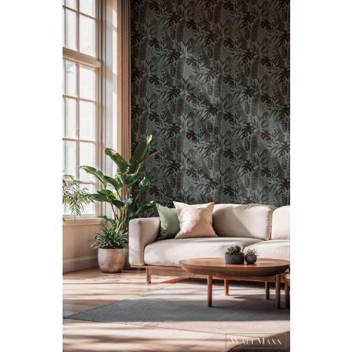 AS CREATION Cuba 2 79164-4 zöld leveles modern-elegáns tapéta