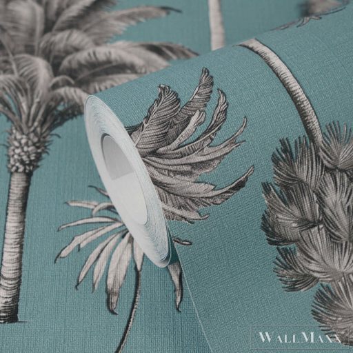 AS CREATION PintWalls III 79171-4 kék dzsungel grafikai tapéta