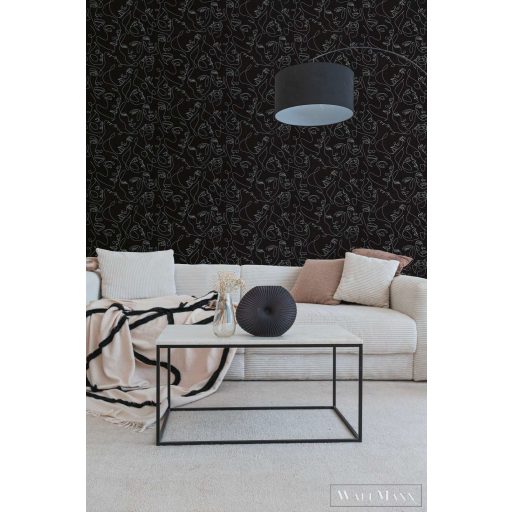 AS CREATION PintWalls III 79172-3 fekete díva grafikai tapéta