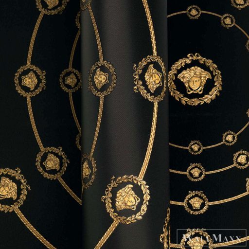 AS CREATION Versace 6 79175-5 fekete-arany rozetta klasszikus tapéta