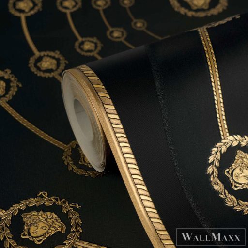 AS CREATION Versace 6 79175-5 fekete-arany rozetta klasszikus tapéta