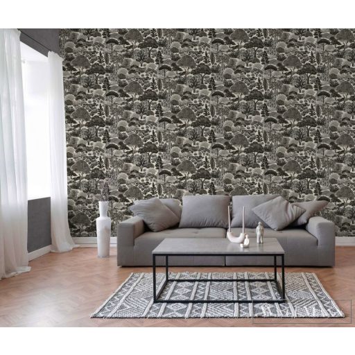 AS CREATION PintWalls III 79185-3 fekete dzsungel grafikai tapéta