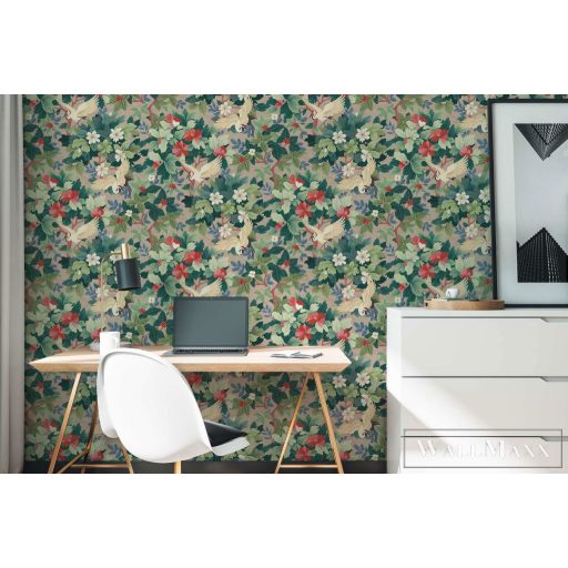 AS CREATION PintWalls III 79186-1 zöld virágos grafikai tapéta