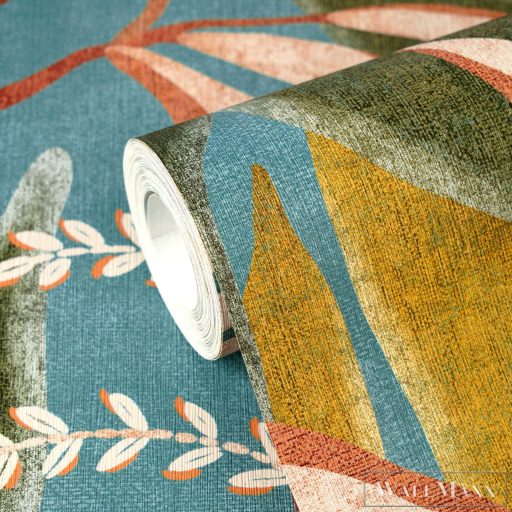 AS CREATION PintWalls III 79186-3 kék leveles grafikai tapéta