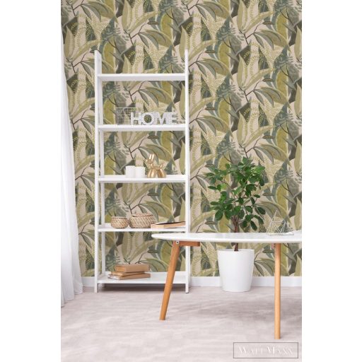 AS CREATION PintWalls III 79186-4 zöld leveles grafikai tapéta