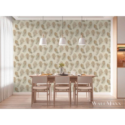 AS CREATION PintWalls III 79186-5 bézs pávatollas grafikai tapéta