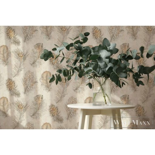 AS CREATION PintWalls III 79186-5 bézs pávatollas grafikai tapéta