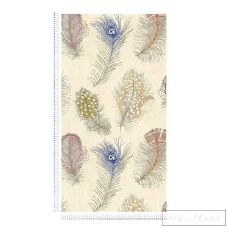   AS CREATION PintWalls III 79186-6 kék pávatollas grafikai tapéta