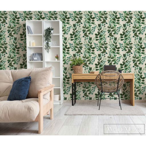 AS CREATION PintWalls III 79186-8 zöld leveles grafikai tapéta