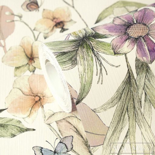 AS CREATION PintWalls III 79187-2 zöld virágos grafikai tapéta