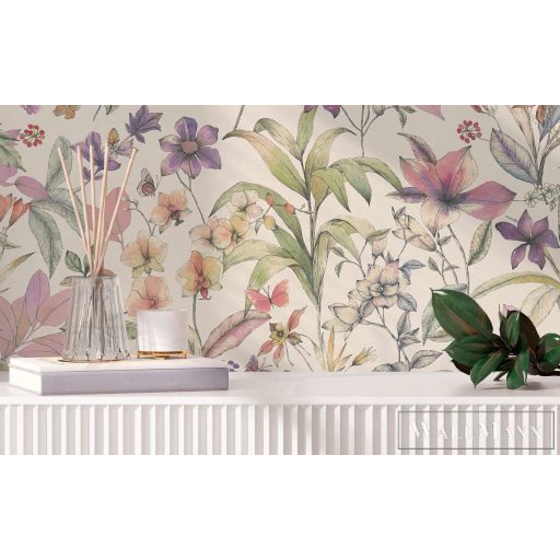 AS CREATION PintWalls III 79187-2 zöld virágos grafikai tapéta