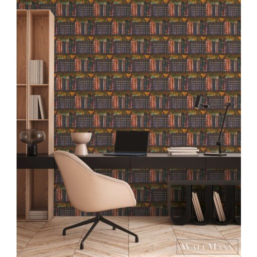 AS CREATION PintWalls III 79187-6 arany könyvespolc modern-elegáns tapéta