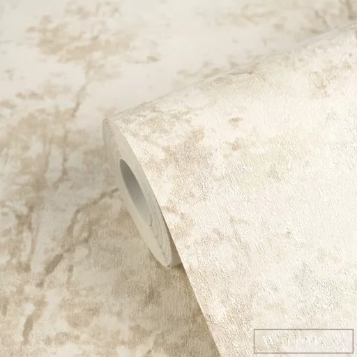 AS CREATION Designed in White 79200-3 bézs-krémszínű-fémes luxus-természet-modern tapéta