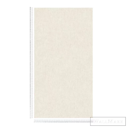 AS CREATION Designed in White 79201-1 krémszínű-fémes-fehér uni tapéta