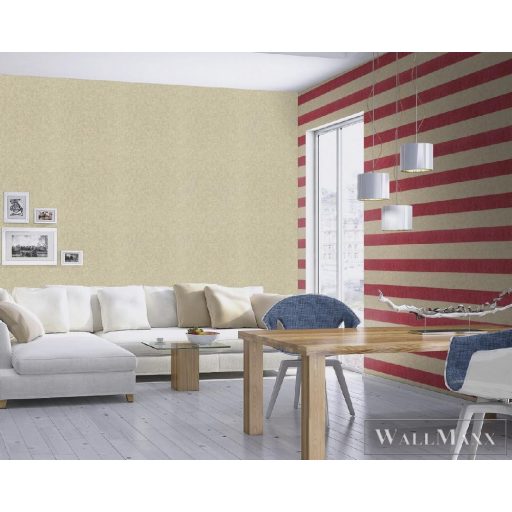 802740 Rasch csíkos beige/bordó