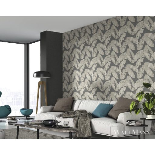 Rasch sötét szürke tapéta 804355