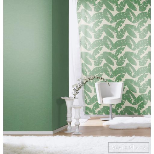 Rasch zöld leveles tapéta 805222