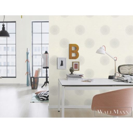 RASCH TAPETENWECHSEL 2021 DESIGN TAPÉTA 808827 SZÜRKE EZÜST fehér