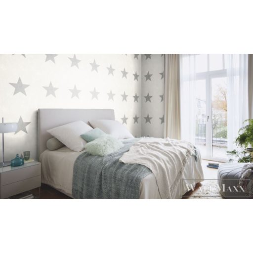 RASCH TAPETENWECHSEL 2021 DESIGN TAPÉTA 809329 Fehér ezüst