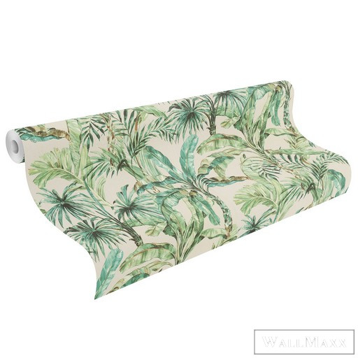 Rasch Florentine III 2024 819144 zöld Natúra pálma mintás tapéta
