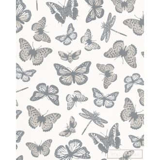   NOVAMUR Felicita 82128 szürke pillangó mintás grafikus tapéta