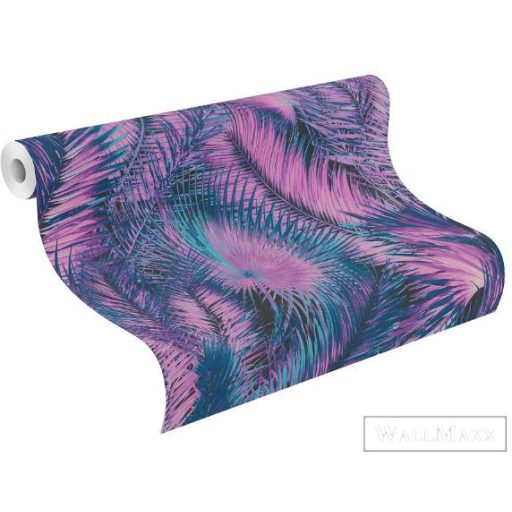 RASCH SANSA 2021 826845 DESIGN DZSUNGEL TAPÉTA KÉK rózsaszín
