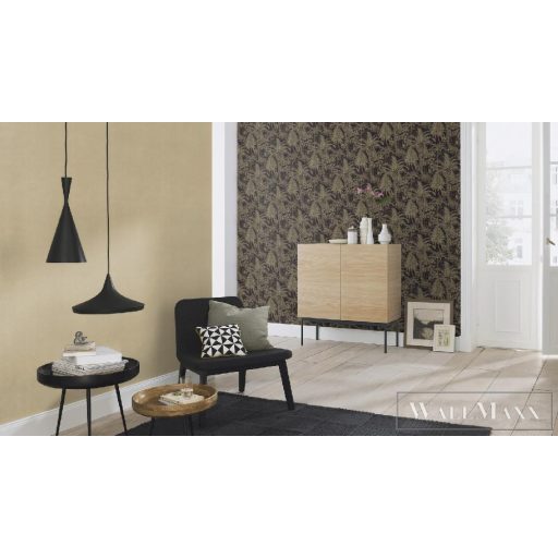 RASCH DENZO II 2022 832525 PÁLMAFA FEKETE TAPÉTA