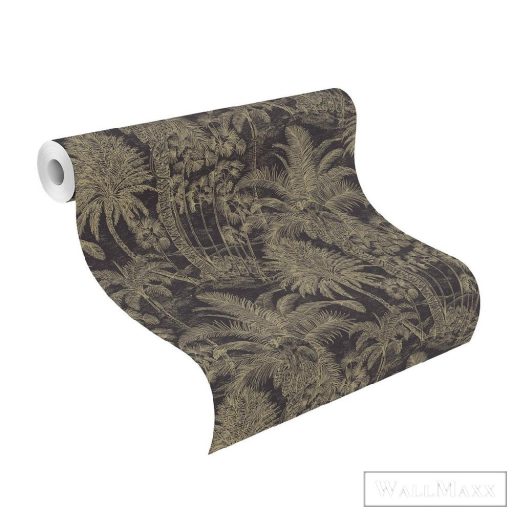 RASCH DENZO II 2022 832525 PÁLMAFA FEKETE TAPÉTA