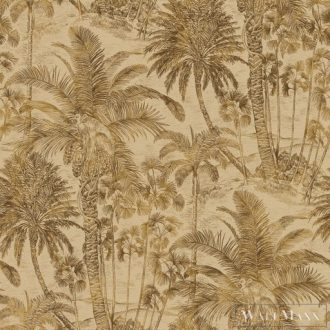RASCH DENZO II 2022 832532 PÁLMAFA BARNA TAPÉTA