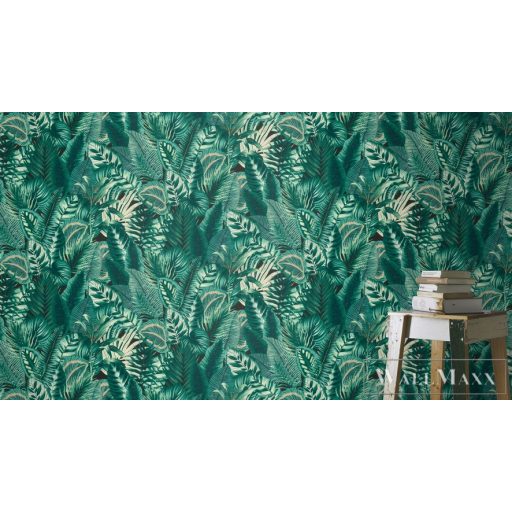 RASCH DENZO II 2022 833942 DZSUNGEL ZÖLD TAPÉTA